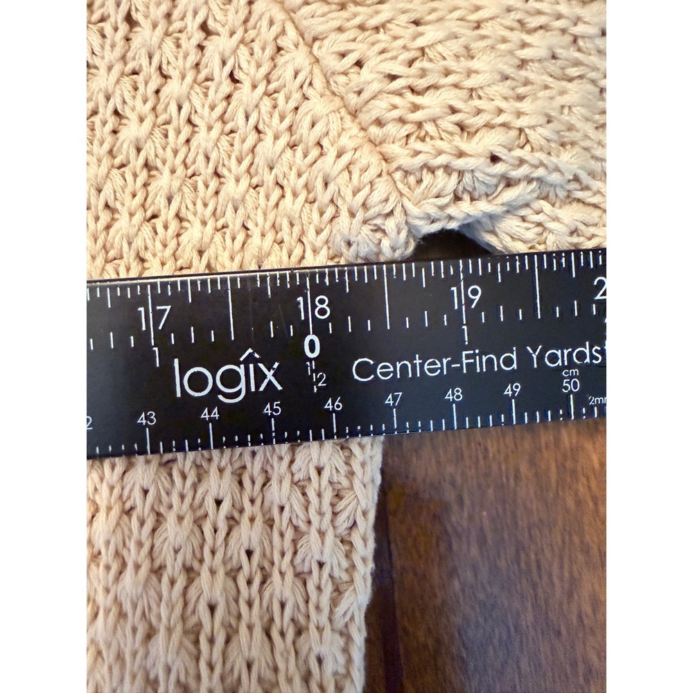Unbranded Crochet Cardigan Womens M Cream Excellent Star Stitch 3/4 Sleeve Boho - Picture 5 of 6